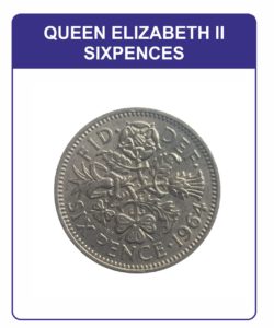 Queen Elizabeth II Sixpences