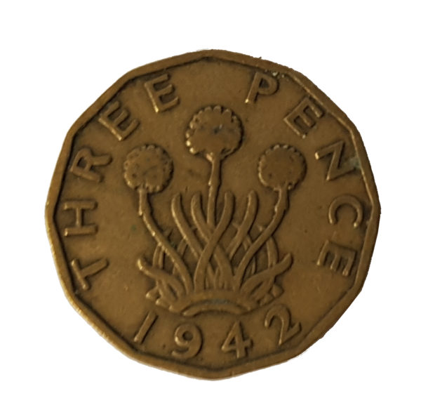 1942 King George V Threepence