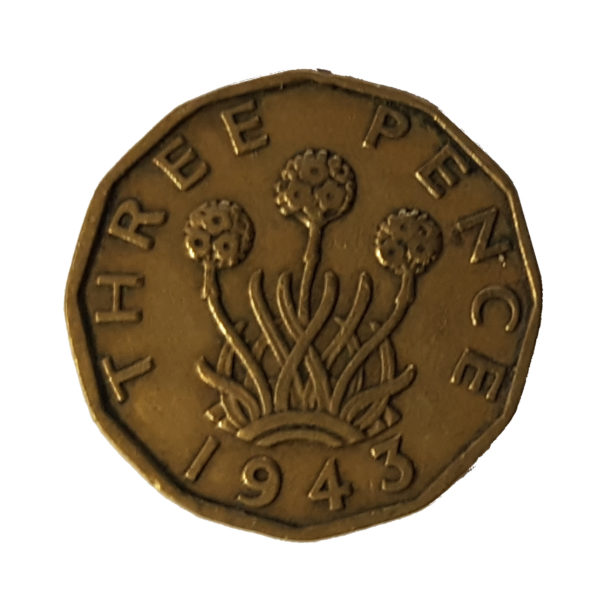 1943 King George VI Threepence