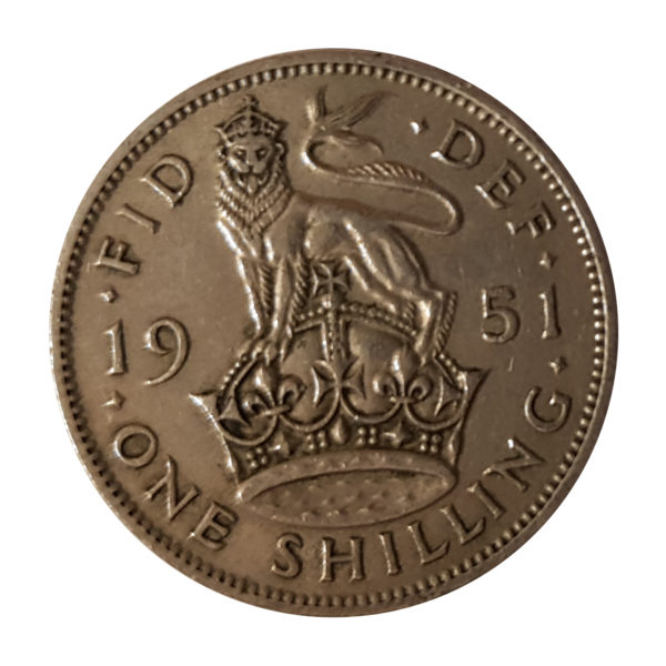 1951 King George VI English Shilling