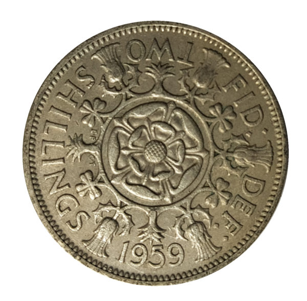 1959 Queen Elizabeth II Two Shillings