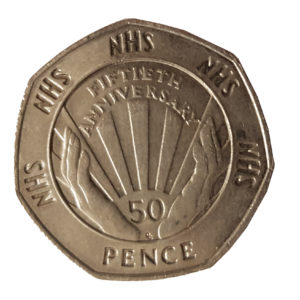 1998 "NHS" Fifty Pence Coin