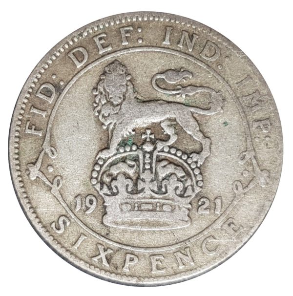 1921 Sixpence - King George V