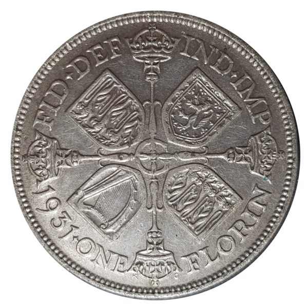 1931 Two Shillings, King George V, Coin