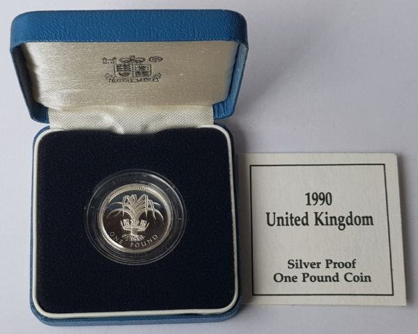 1990 United Kingdom Silver Proof £1 Coin
