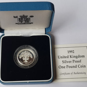 1992 United Kingdom Silver Proof £1 Coin