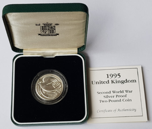 1995 United Kingdom "Second World War" Silver Proof £2 Coin