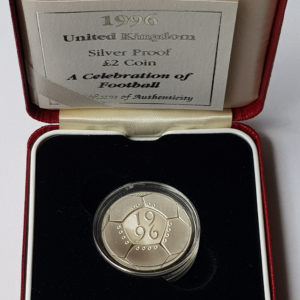 1996 United Kingdom "Football" Silver Proof £2 Coin