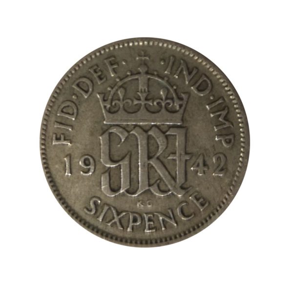 1942 Sixpence - King George VI