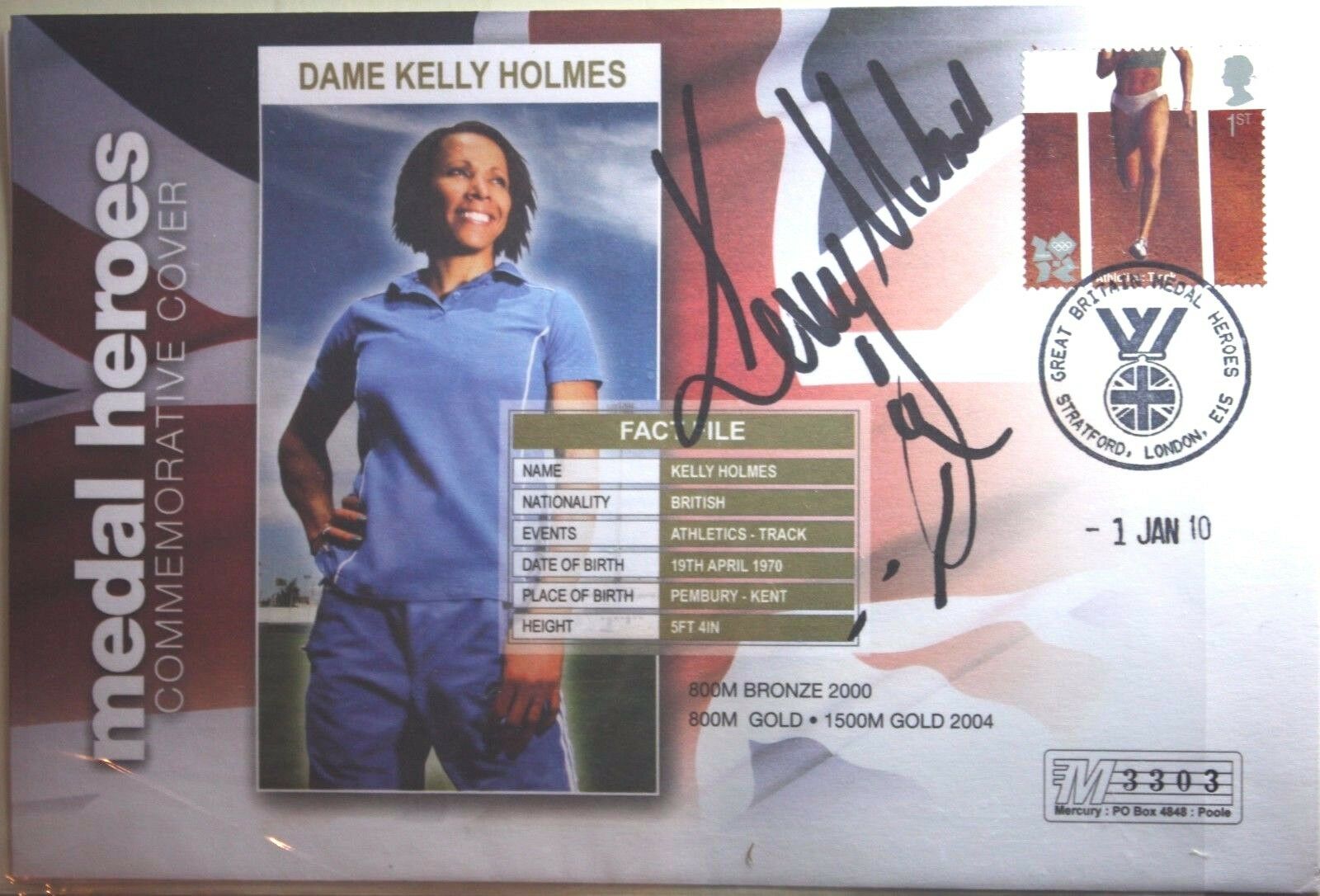 2010 Dame Kelly Holmes Commemorative Cover