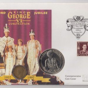 1997 Turks & Caicos King George VI Coronation Diamond Jubilee Cover