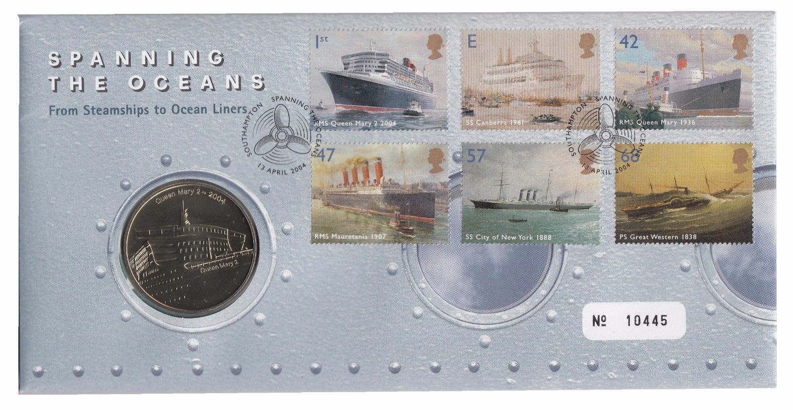 2004 Spanning the Oceans Commemorative Coin Cover and Medallion