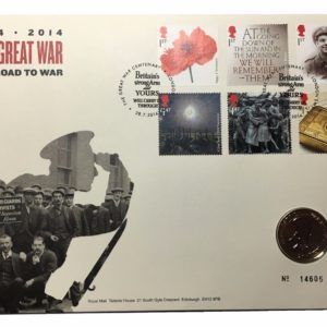 2014 The Great War Coin Cover with Two Pound Coin
