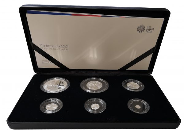 2017 Royal Mint Britannia Six Coin Silver Proof Set