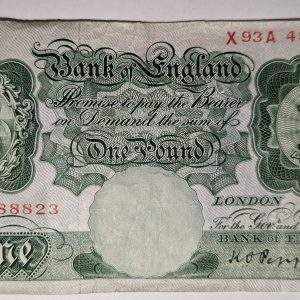 United Kingdom Peppiatt One Pound, £1, Banknote