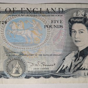 United Kingdom Somerset Five Pounds, £5, Banknote